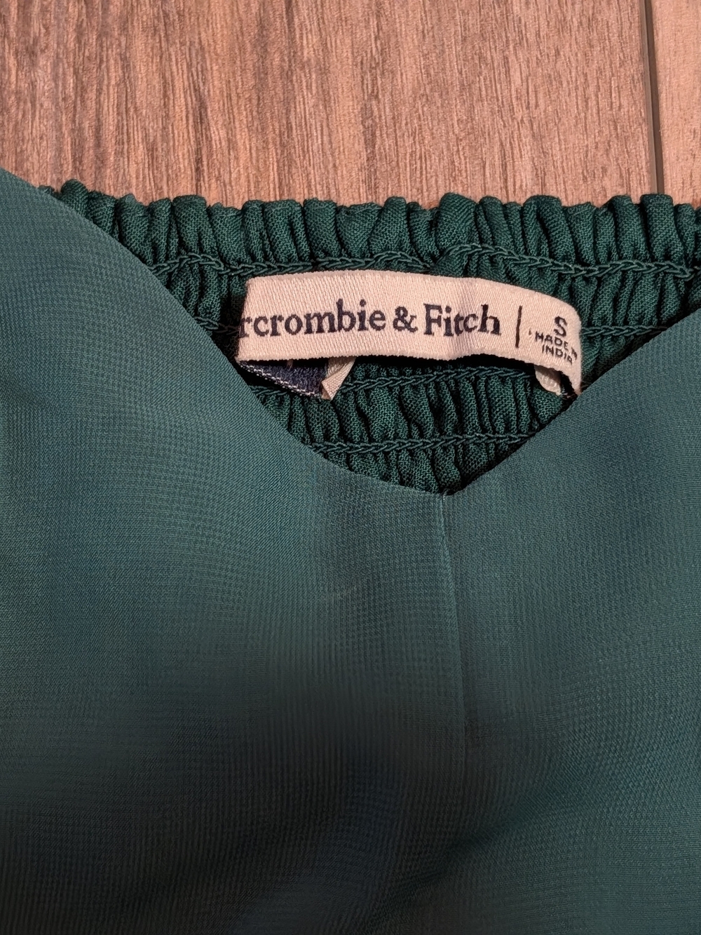 Abercrombie & Fitch Green Long-Sleeve Square Neck Blouse - Women Tops - Picture 2 of 2
